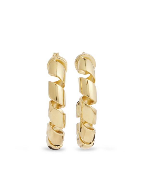 browns Rabanne Gold-Tone XL Link Twist Earrings | Browns Earrings