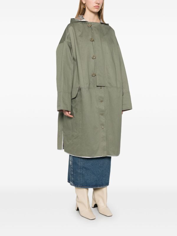 Browns Rabanne Green Reversible Parka Coat | Browns Parkas