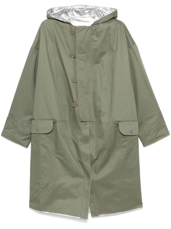 browns Rabanne Green Reversible Parka Coat | Browns Parkas