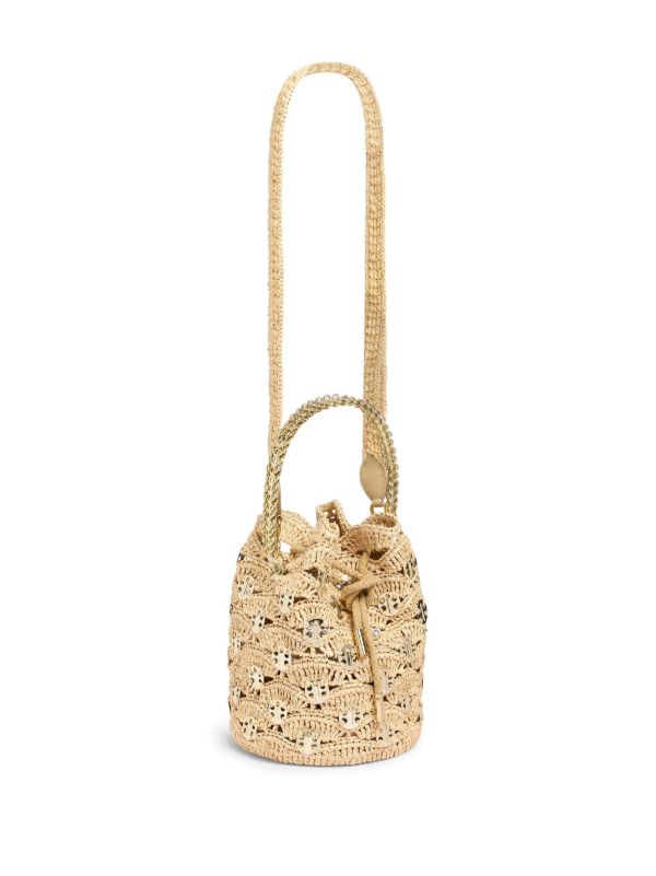 Browns Rabanne Neutral Paco Bucket Bag | Browns Bucket Bags