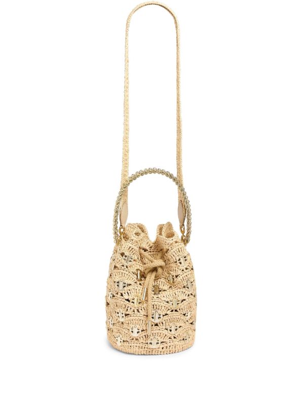 browns Rabanne Neutral Paco bucket bag | Browns Bucket Bags