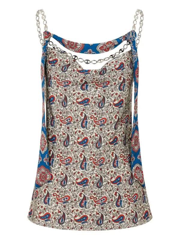 browns Rabanne paisley-print top | Browns Vests & Tank Tops