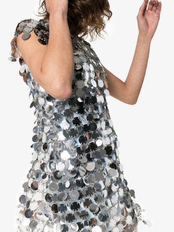 Browns Rabanne Sequin Chain-disc Mini Dress | Browns Cocktail & Party Dresses