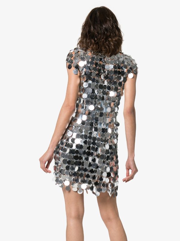 Browns Rabanne Sequin Chain-disc Mini Dress | Browns Cocktail & Party Dresses