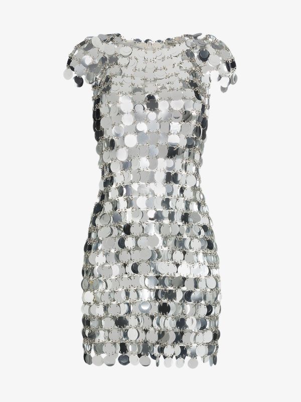 browns Rabanne sequin chain-disc mini dress | Browns Cocktail & Party Dresses