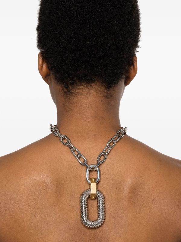 Browns Rabanne Silver Cable-Chain Necklace | Browns Necklaces