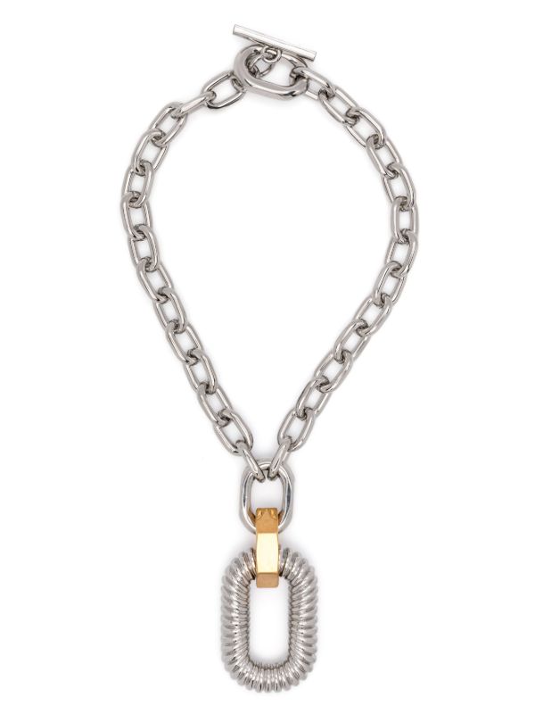 browns Rabanne Silver Cable-Chain Necklace | Browns Necklaces