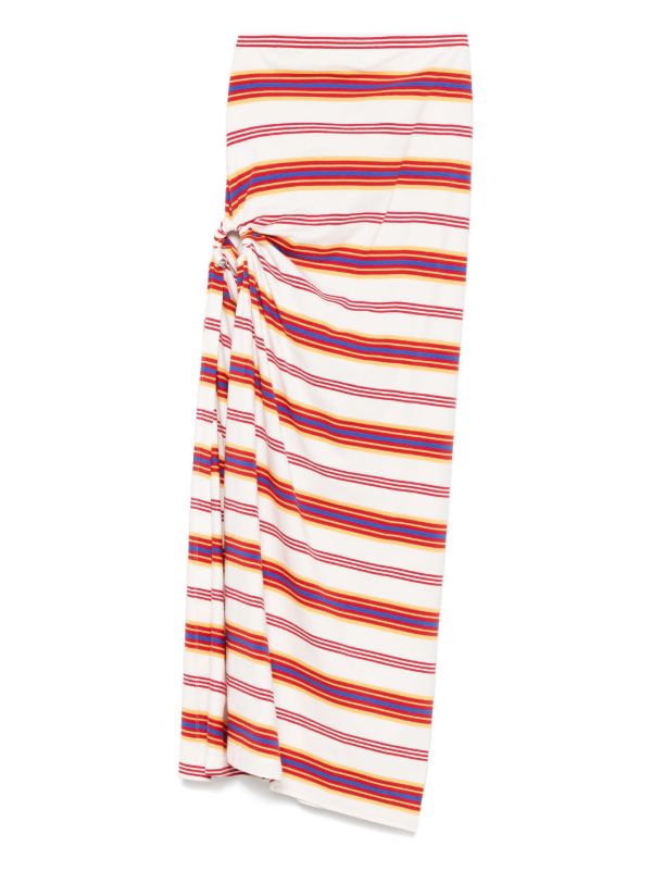 browns Rabanne striped midi skirt | Browns Fitted Skirts