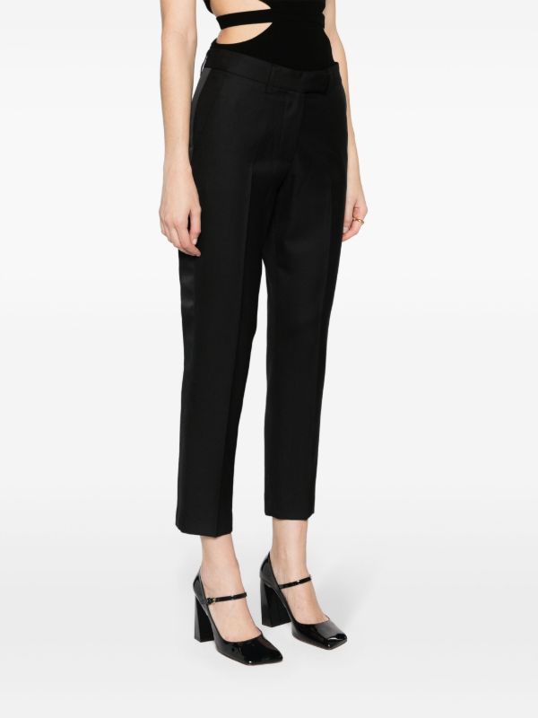 Browns RACIL Black Mick Wool Cropped Trousers | Browns Cropped Pants