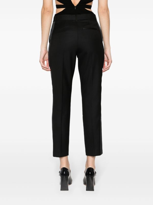 Browns RACIL Black Mick Wool Cropped Trousers | Browns Cropped Pants