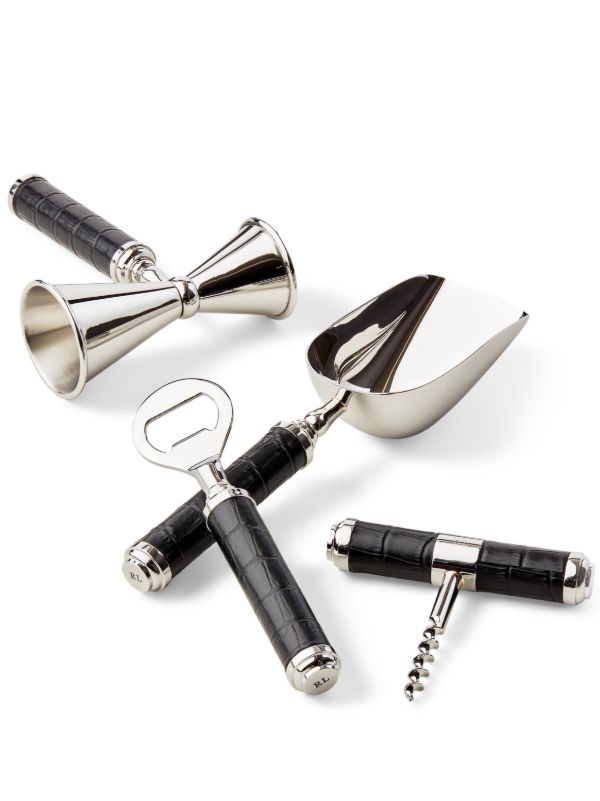 browns Ralph Lauren Home Black Wells Bar Gift Set | Browns Barware