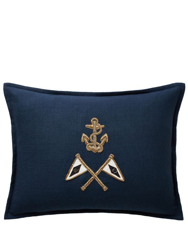 browns Ralph Lauren Home Blue Bayview Throw Cushion | Browns Cushions