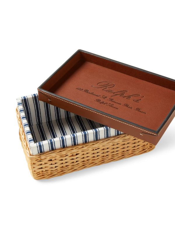 Browns Ralph Lauren Home Brown Bailey Small Woven Box | Browns Trinket Boxes