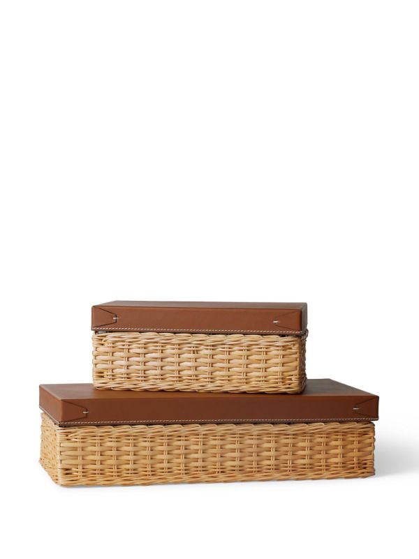 Browns Ralph Lauren Home Brown Bailey Small Woven Box | Browns Trinket Boxes