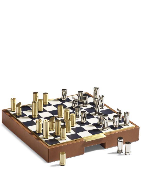 browns Ralph Lauren Home Brown Fowler Chess and Checkers Game Set | Browns Table Games