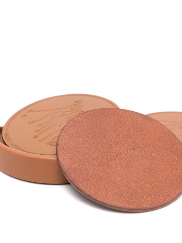 Browns Ralph Lauren Home Brown Garrett Leather Coaster Set | Browns Homeware