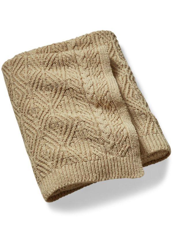 browns Ralph Lauren Home brown Owen cable-knit throw | Browns Blankets & Throws