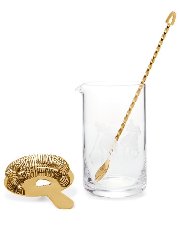 browns Ralph Lauren Home Garrett Gold-Tone Mixing Glass Set | Browns Glassware
