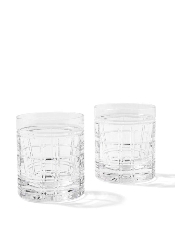 Browns Ralph Lauren Home Hudson Plaid Glass Gift Set | Browns Barware