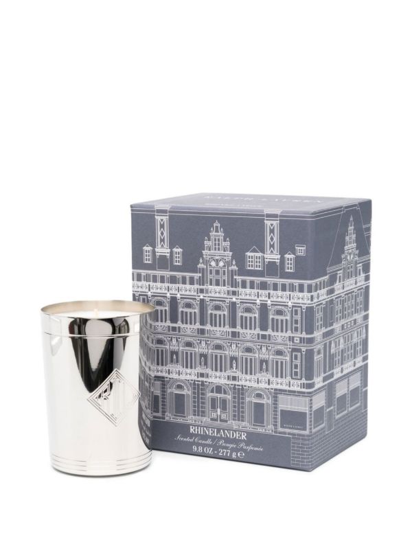 Browns Ralph Lauren Home Silver-Tone Rhinelander Logo-Debossed Candle | Browns Candles
