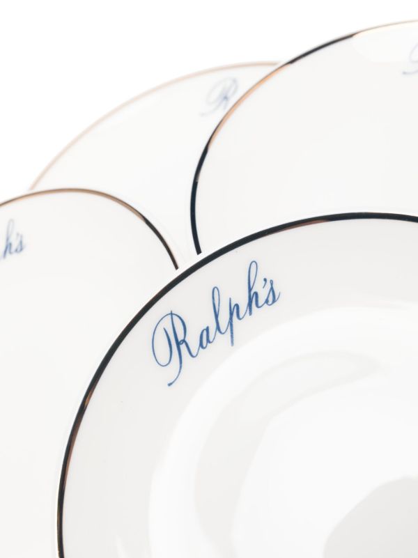 Browns Ralph Lauren Home White Ralph's Canapé Plate Set | Browns Plates & Bowls