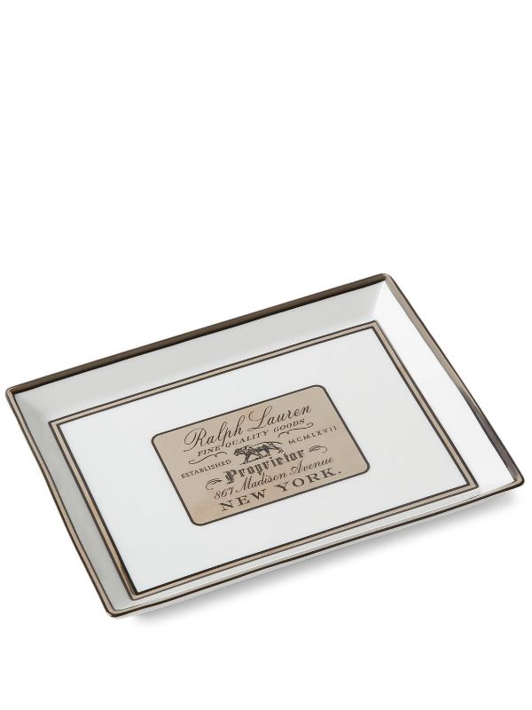 browns Ralph Lauren Home white Wincott porcelain tray | Browns Decorative Trays & Plates