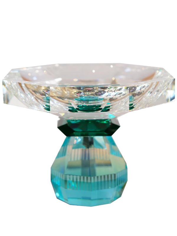 browns Reflections Copenhagen Blue And Green Madison Crystal Bowl | Browns Decorative Trays & Plates