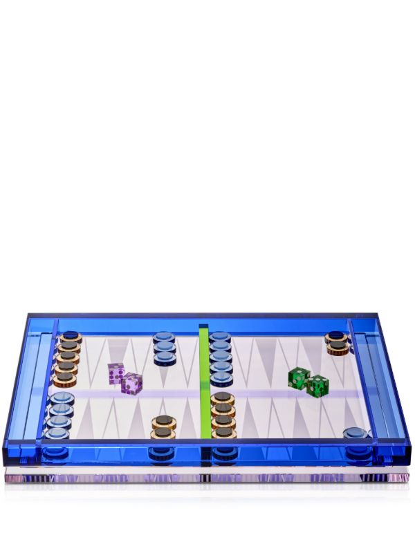 browns Reflections Copenhagen Crystal Backgammon Game | Browns Table Games