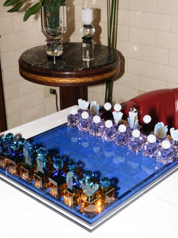 Browns Reflections Copenhagen Crystal Chess Game | Browns Table Games