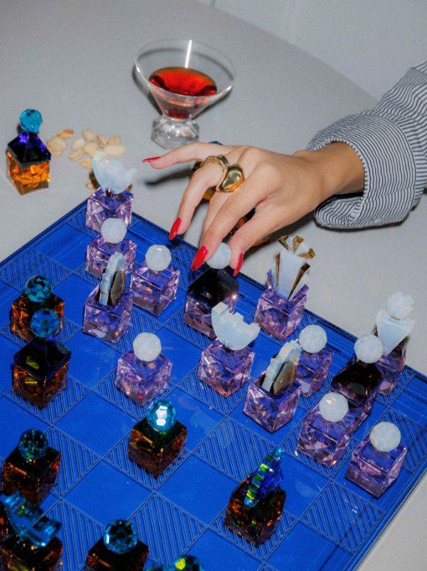 Browns Reflections Copenhagen Crystal Chess Game | Browns Table Games