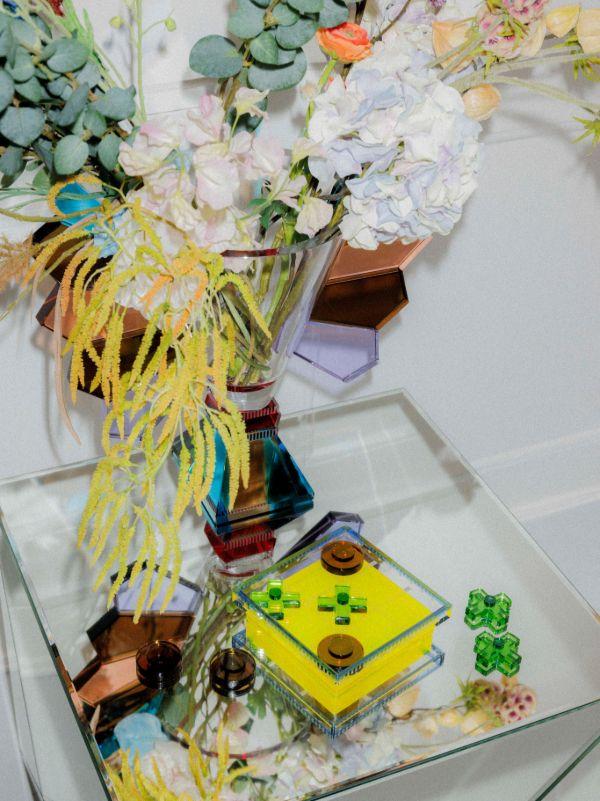 Browns Reflections Copenhagen Crystal Tic-Tac-Toe Game | Browns Table Games