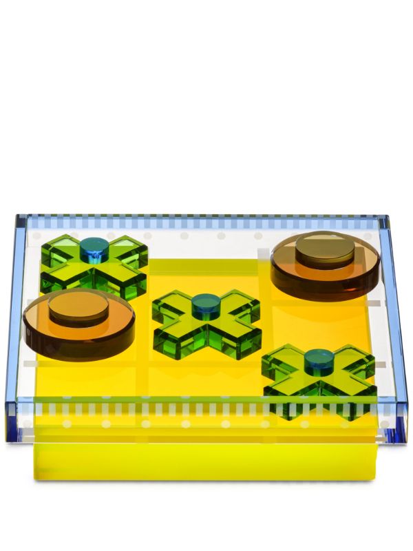 browns Reflections Copenhagen Crystal Tic-Tac-Toe Game | Browns Table Games