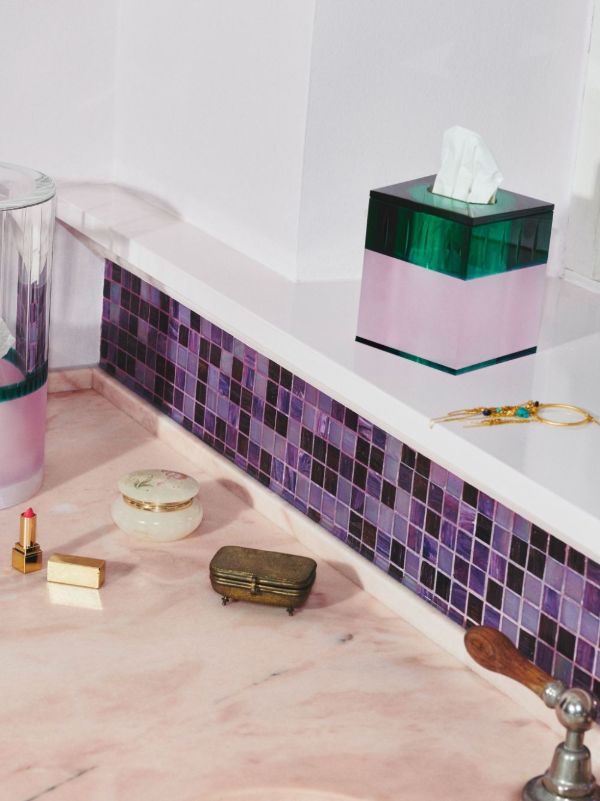 Browns Reflections Copenhagen Glossy Tissue Box (12cm) | Browns Trinket Boxes