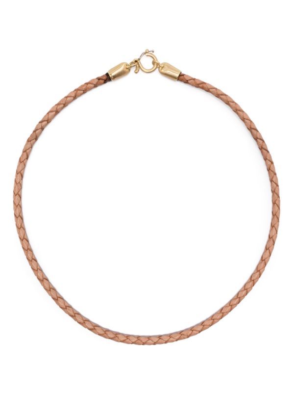 browns RENATO CIPULLO 18K Yellow Gold Intreccia Leater Necklace | Browns Fine Necklaces