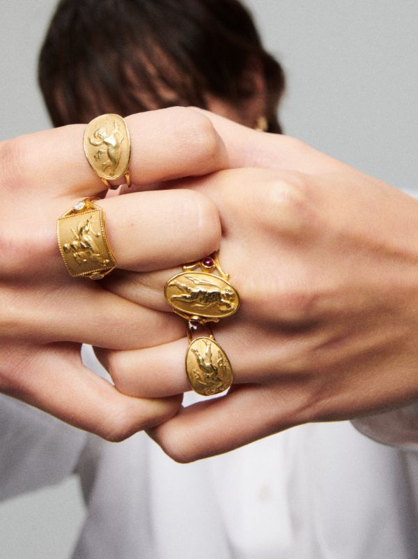 Browns RENATO CIPULLO 18kt Yellow Gold Danzante Diamond Ring | Browns Fine Rings