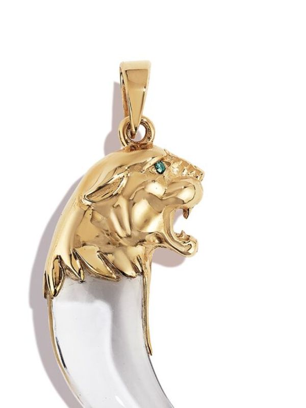 Browns RENATO CIPULLO 18kt Yellow Gold Giaguaro Diamond Pendant | Browns Fine Necklaces