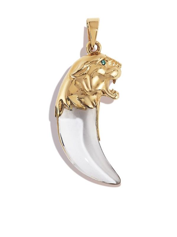 browns RENATO CIPULLO 18kt yellow gold Giaguaro diamond pendant | Browns Fine Necklaces