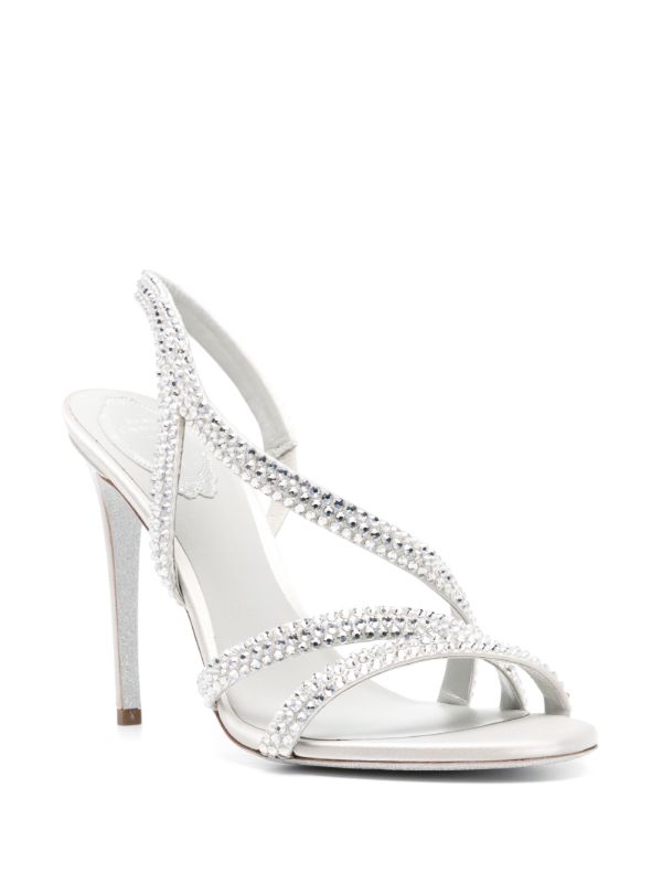 Browns René Caovilla Silver Lisa 105mm Sandals | Browns Sandals