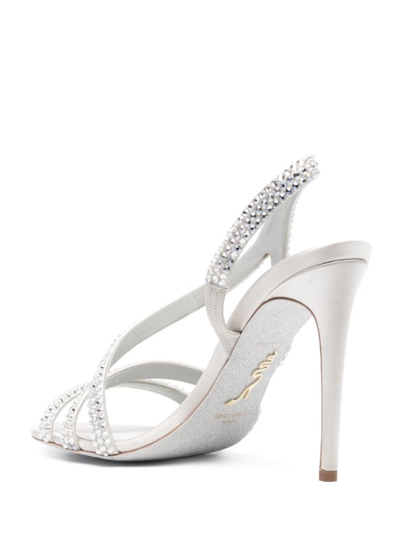 Browns René Caovilla Silver Lisa 105mm Sandals | Browns Sandals