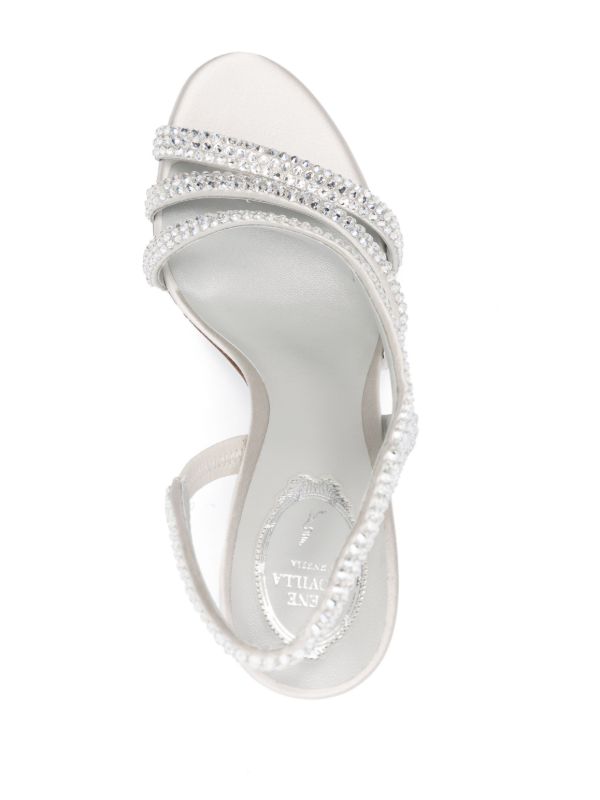 Browns René Caovilla Silver Lisa 105mm Sandals | Browns Sandals