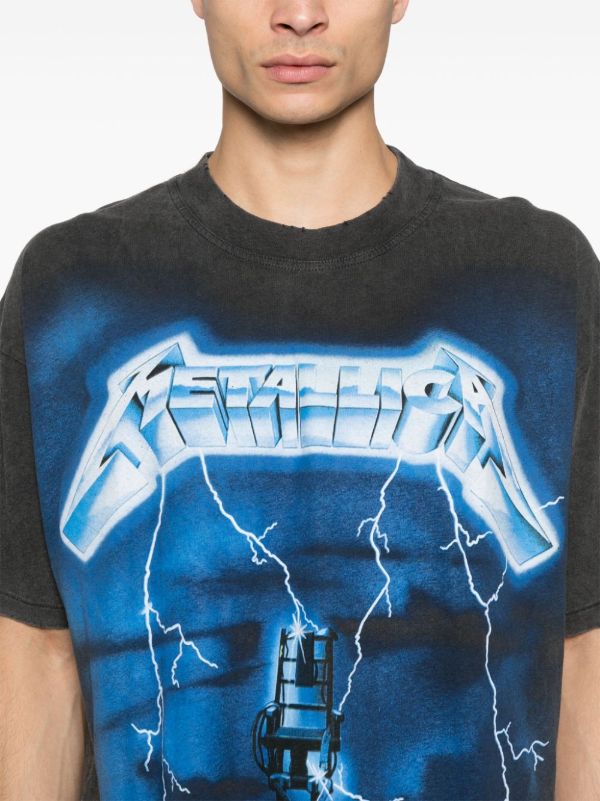 Browns Represent Grey X Metallica Ride The Lightning T-Shirt | Browns T-Shirts