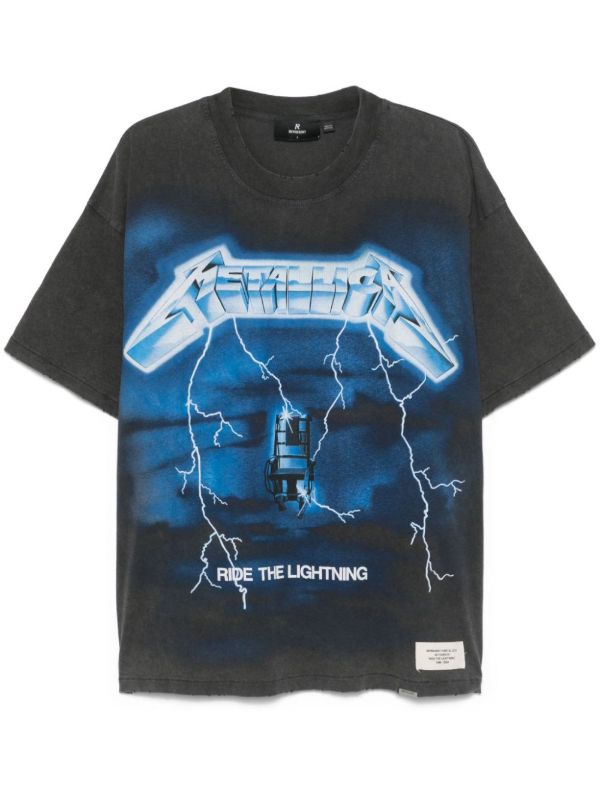 browns Represent Grey X Metallica Ride The Lightning T-Shirt | Browns T-Shirts