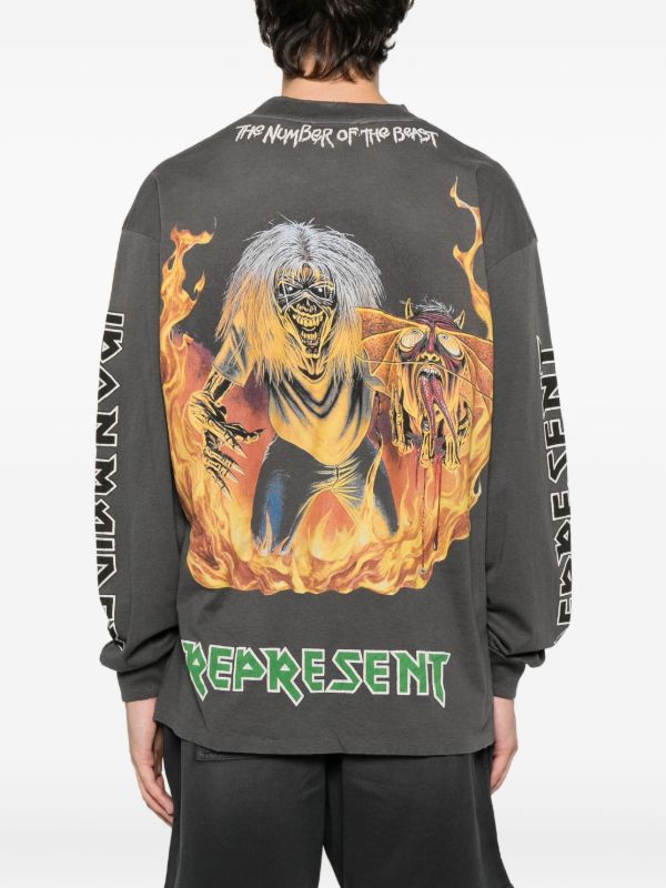 Browns Represent Iron Maiden Number Of The Beast T-shirt | Browns T-Shirts