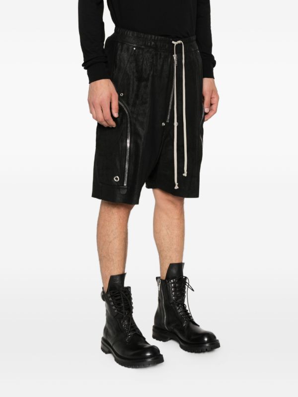 Browns Rick Owens Bela Leather Shorts | Browns Cargo Shorts