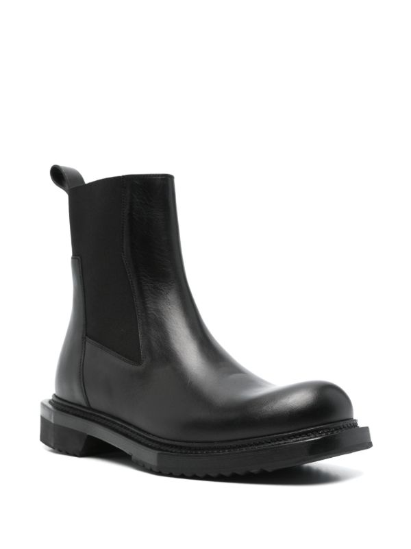 Browns Rick Owens Black Beatle Cyclops Boots | Browns Boots