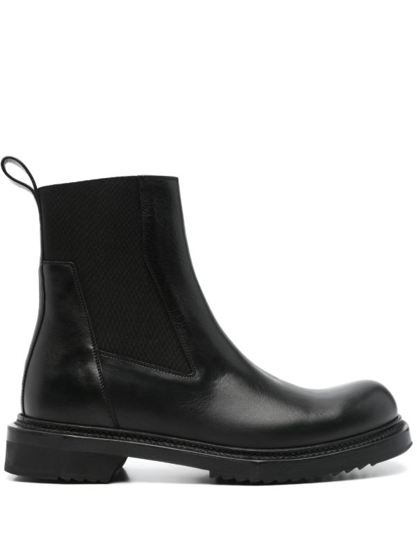 browns Rick Owens Black Beatle Cyclops Boots | Browns Boots