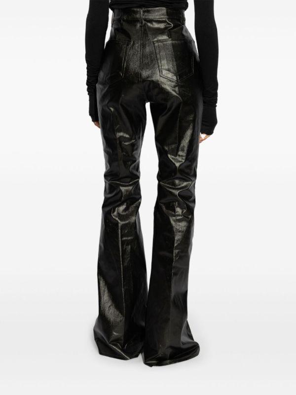 Browns Rick Owens Black Bolan Trousers | Browns Flared & Bell-Bottom Pants