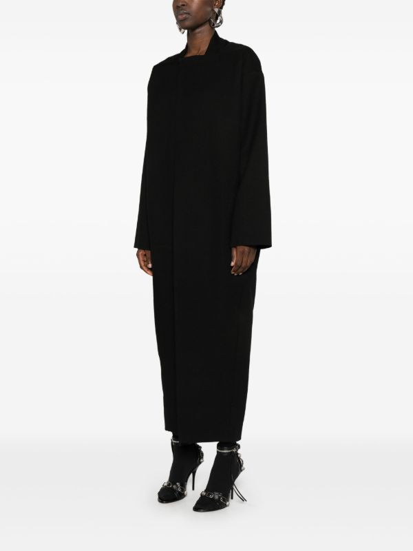 Browns Rick Owens Black Wool Cocoon Coat | Browns Oversized Coats