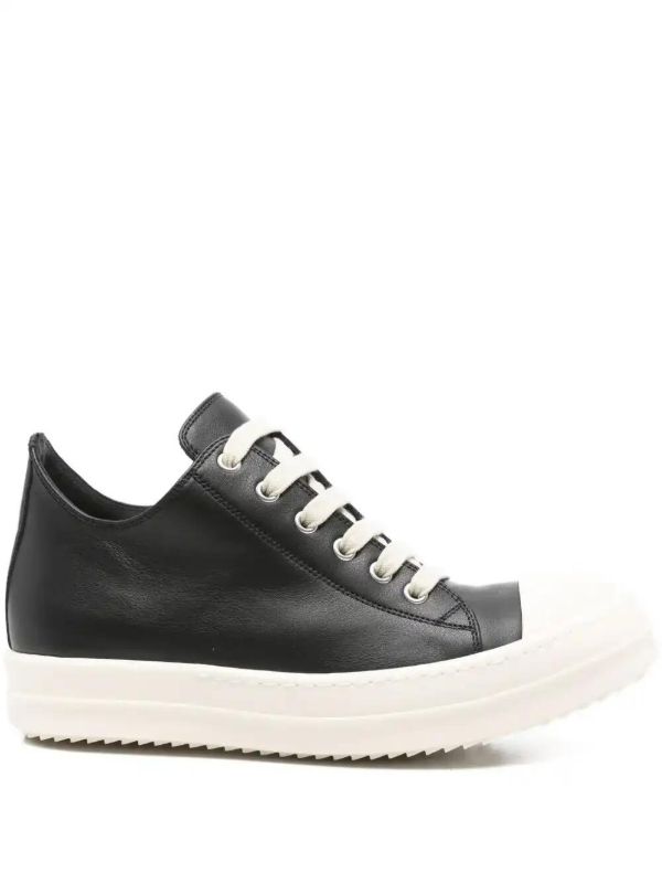 browns Rick Owens leather lace-up sneakers | Browns Sneakers