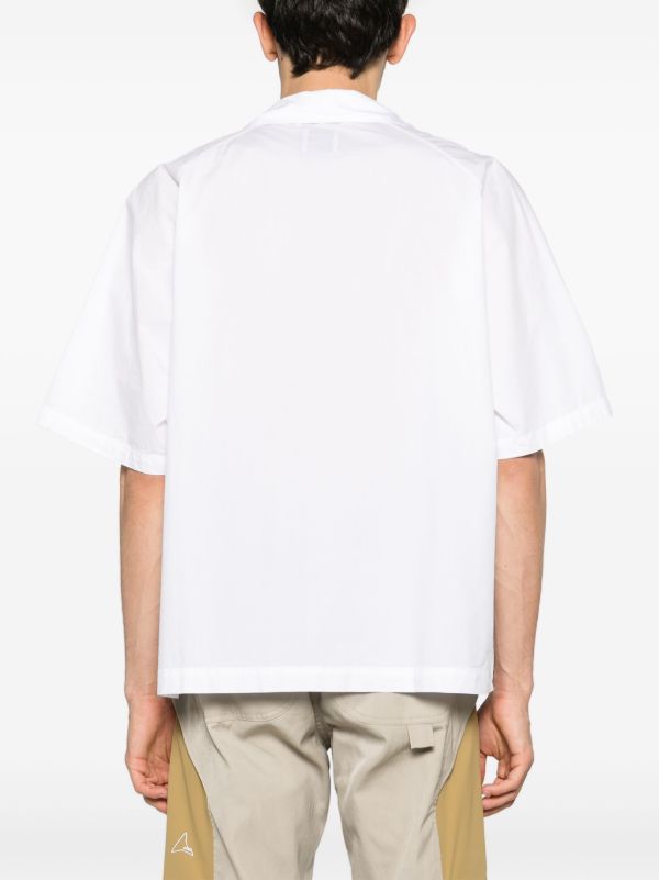 Browns ROA White Poplin Short-Sleeve Shirt | Browns Shirts